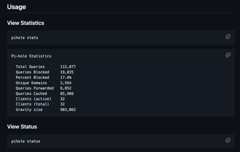 Screenshot of Pi-hole Toolkit